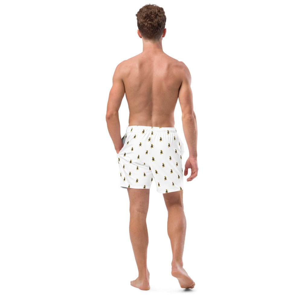 Vintage Colorado Buffalo Swim Trunks - 1940s Buffalo with Attitude White Pattern Swim Trunks - Rivalry Week