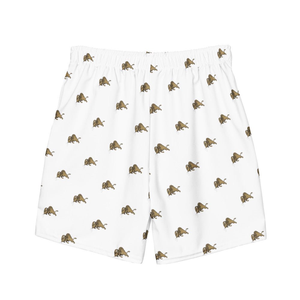 Vintage Colorado Buffalo Swim Trunks - 1940s Stampeding Buffalo White Pattern Swim Trunks - Rivalry Week