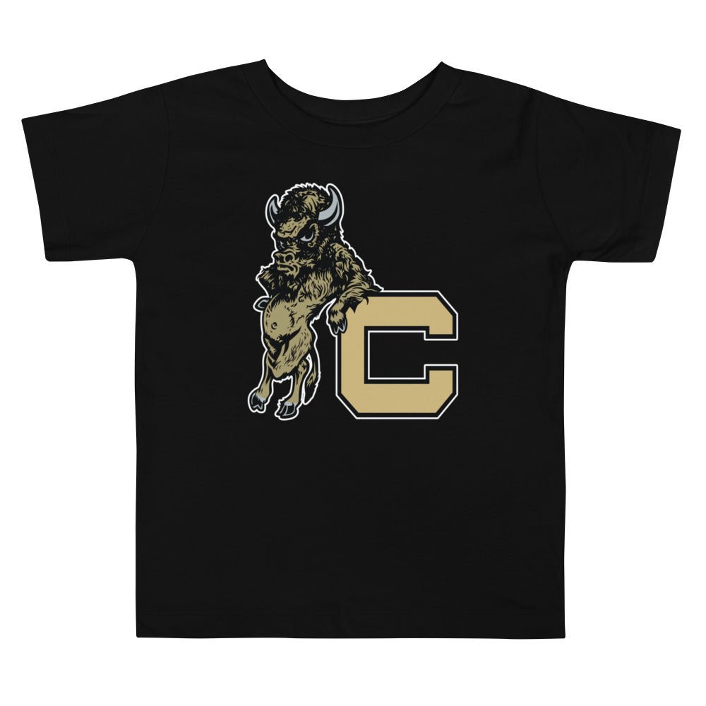 Vintage Colorado Buffalo Toddler T Shirt - 1940s Buffalo with Attitude Art Toddler Staple Tee - rivalryweek