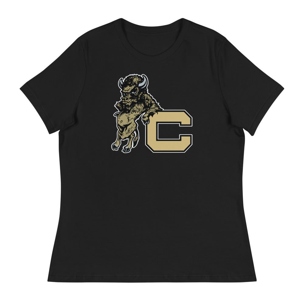 Vintage Colorado Buffalo Women's Relaxed Shirt - 1940s Buffalo with Attitude Art W Relaxed T Shirt - rivalryweek