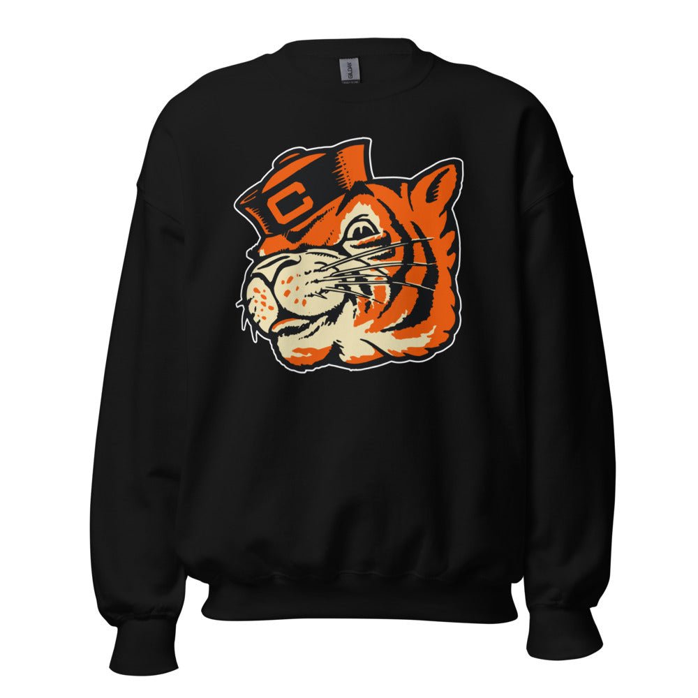 Vintage Colorado College Crew Neck Sweatshirt - 1950s Sailor Tiger Art Sweatshirt - rivalryweek