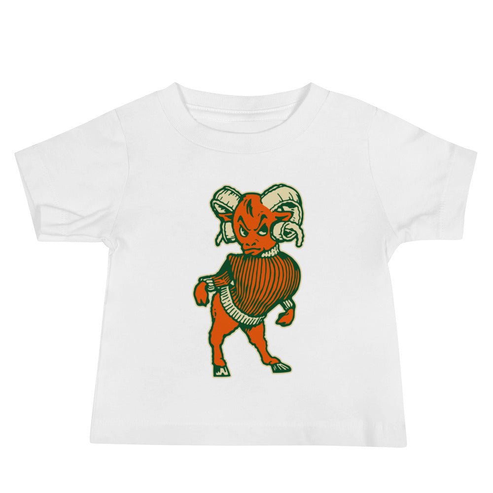 Vintage Colorado State Ram Baby T Shirt - 1950s A&M Ram with Attitude Art Baby Staple Tee - rivalryweek