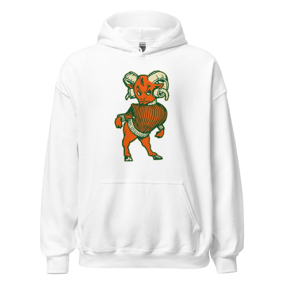 Vintage Colorado State Ram Hoodie - 1950s A&M Ram with Attitude Art Hoodie - rivalryweek