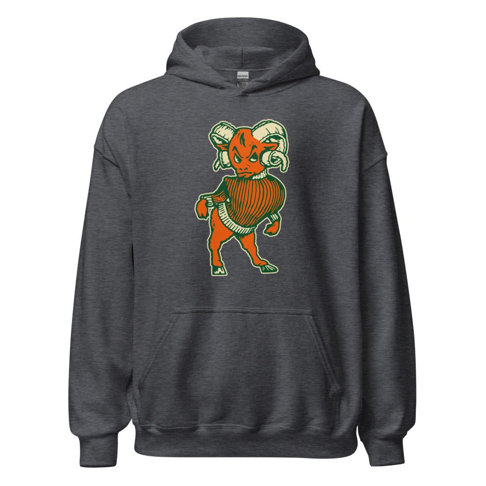 Vintage Colorado State Ram Hoodie - 1950s A&M Ram with Attitude Art Hoodie - rivalryweek