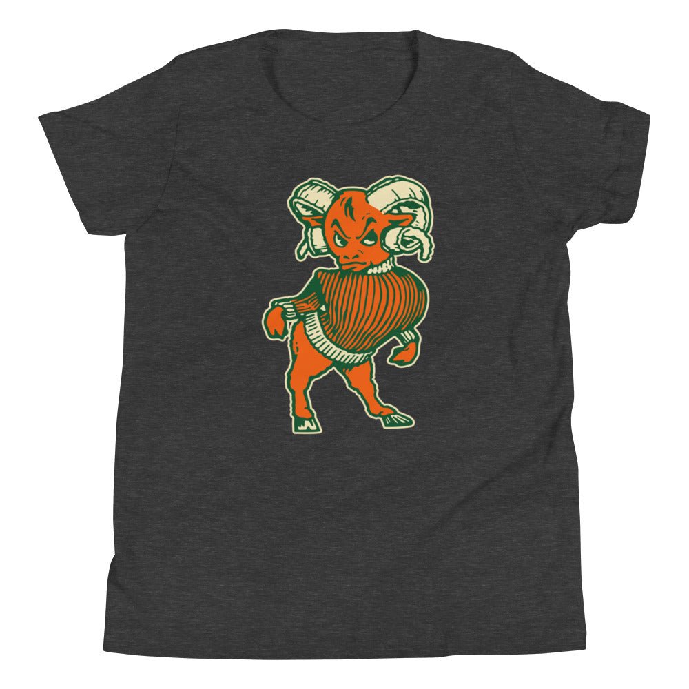 Vintage Colorado State Ram Kids Youth Shirt - 1950s A&M Ram with Attitude Art Youth Staple Tee - rivalryweek
