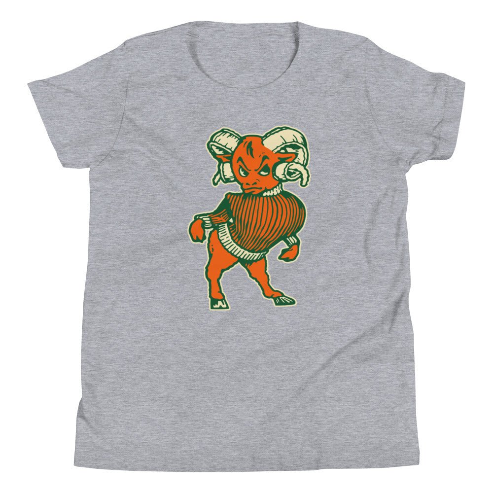 Vintage Colorado State Ram Kids Youth Shirt - 1950s A&M Ram with Attitude Art Youth Staple Tee - rivalryweek