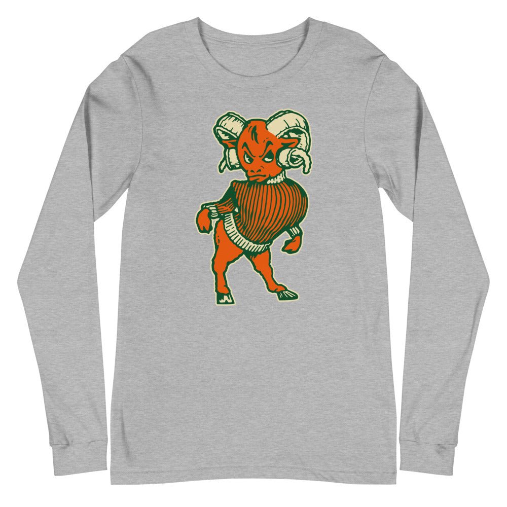 Vintage Colorado State Ram Long Sleeve Shirt - 1950s A&M Ram with Attitude Art Long Sleeve Shirt - rivalryweek