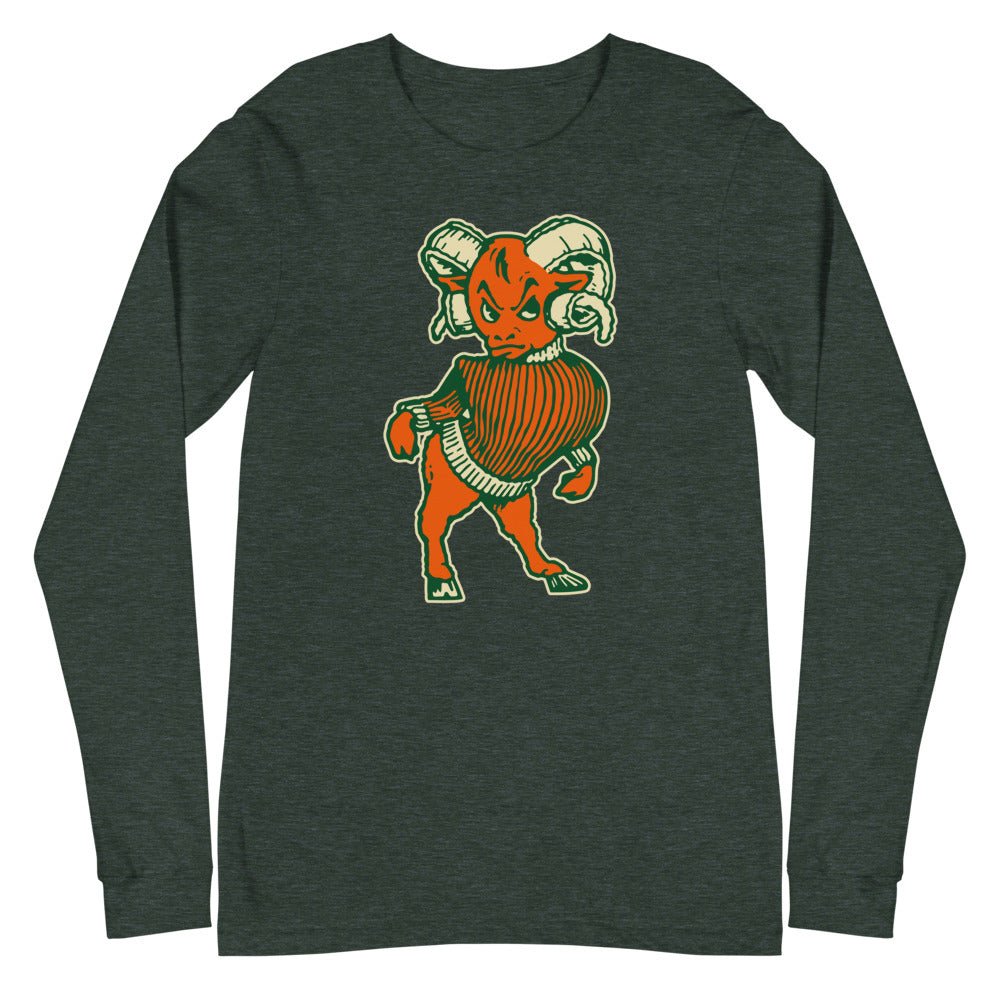 Vintage Colorado State Ram Long Sleeve Shirt - 1950s A&M Ram with Attitude Art Long Sleeve Shirt - rivalryweek