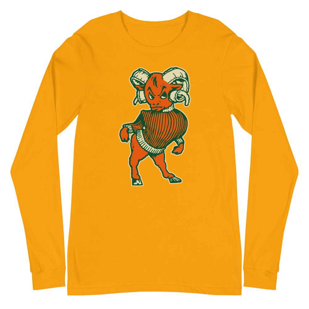 Vintage Colorado State Ram Long Sleeve Shirt - 1950s A&M Ram with Attitude Art Long Sleeve Shirt - rivalryweek