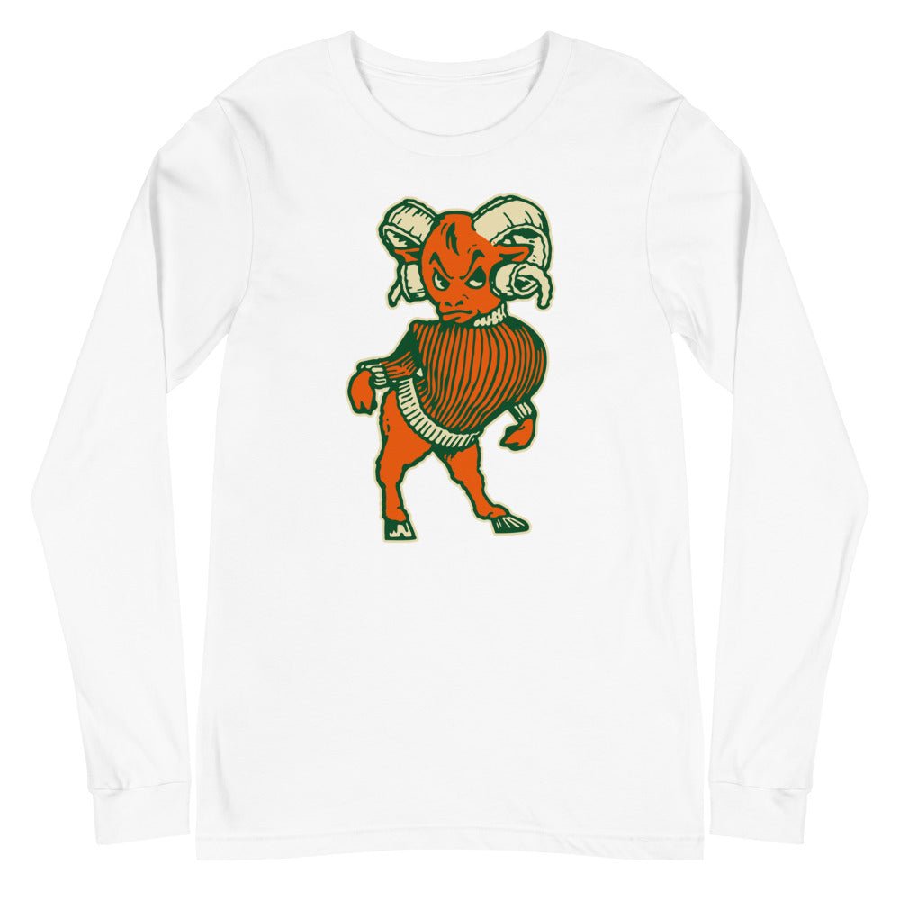 Vintage Colorado State Ram Long Sleeve Shirt - 1950s A&M Ram with Attitude Art Long Sleeve Shirt - rivalryweek