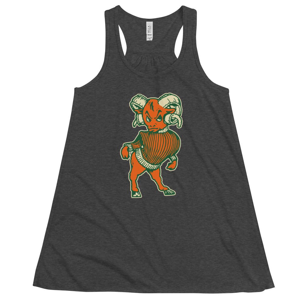 Vintage Colorado State Ram Women's Flowy Tank Top - 1950s A&M Ram with Attitude Art W Tank Top - rivalryweek