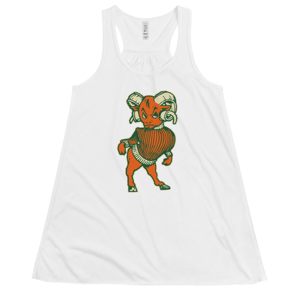 Vintage Colorado State Ram Women's Flowy Tank Top - 1950s A&M Ram with Attitude Art W Tank Top - rivalryweek
