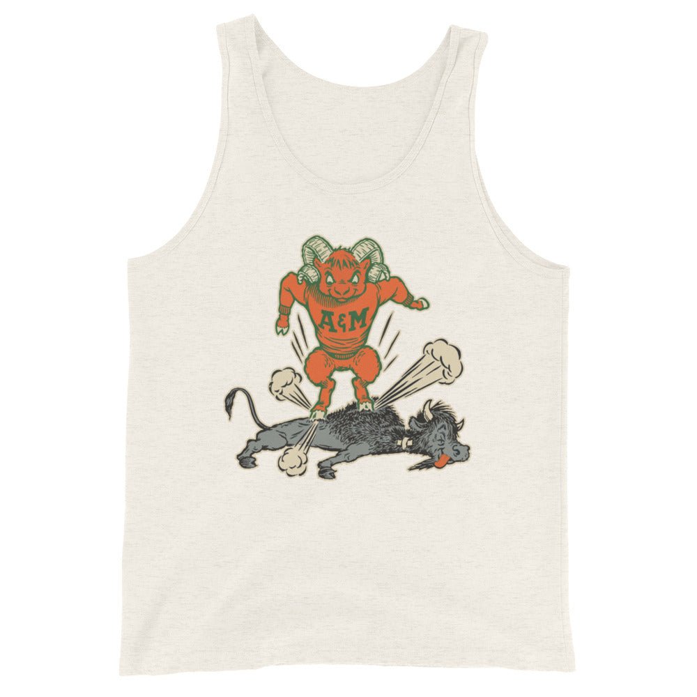 Vintage Colorado State Rivalry Men's Tank Top - 1950s Buffalo Ram Stomp Art Mens Tank Top - rivalryweek