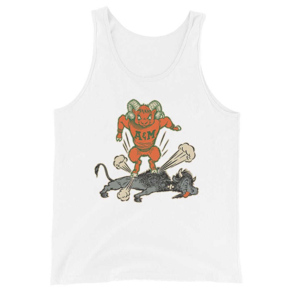 Vintage Colorado State Rivalry Men's Tank Top - 1950s Buffalo Ram Stomp Art Mens Tank Top - rivalryweek