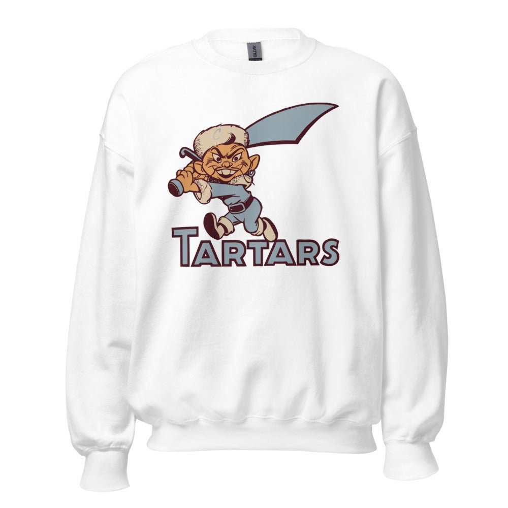 Vintage Compton College Crew Neck Sweatshirt - 1950s Tartars Mascot Art Sweatshirt - rivalryweek