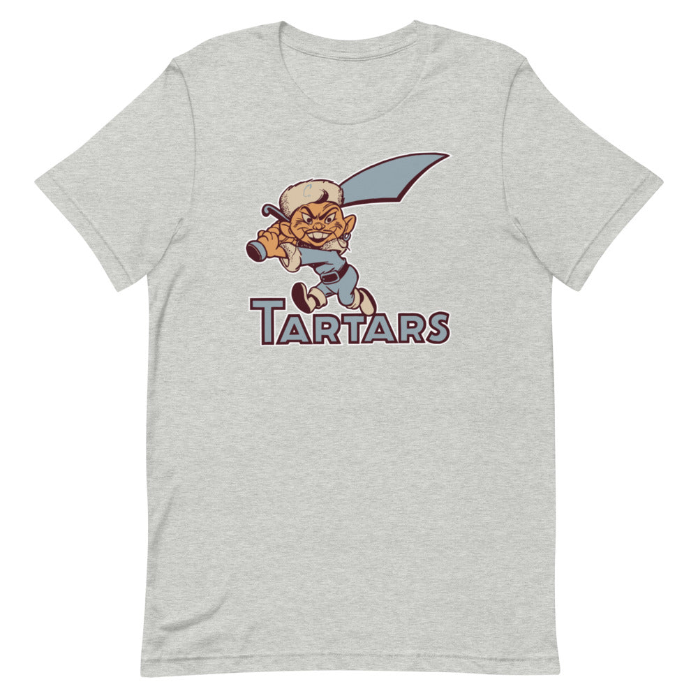 Vintage Compton College Shirt - 1950s Tartars Mascot Art Shirt - rivalryweek