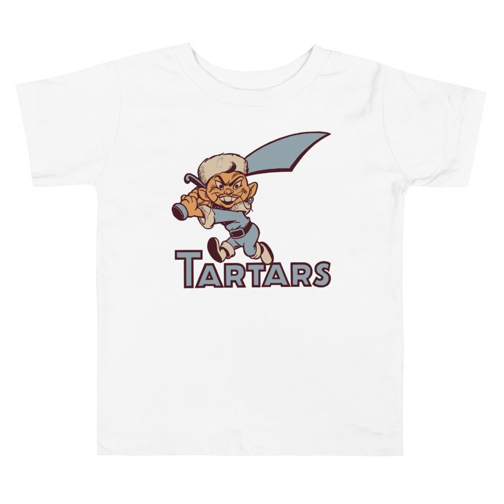 Vintage Compton College Toddler T Shirt - 1950s Tartars Mascot Art Toddler Staple Tee - rivalryweek