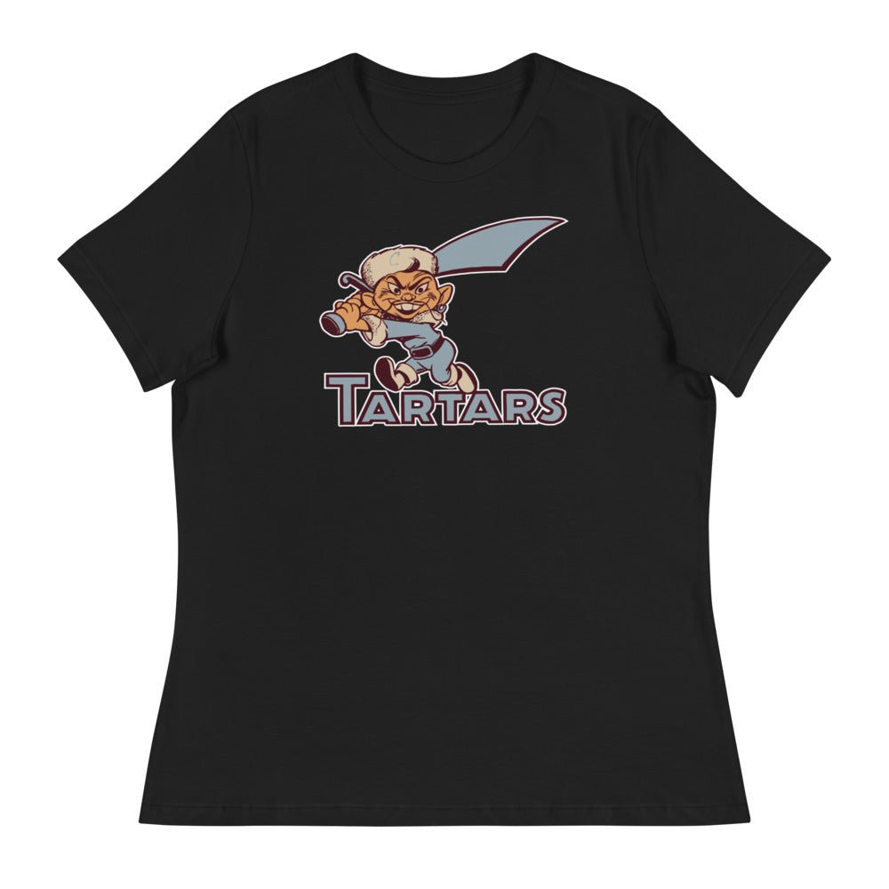 Vintage Compton College Women's Relaxed Shirt - 1950s Tartars Mascot Art W Relaxed T Shirt - rivalryweek