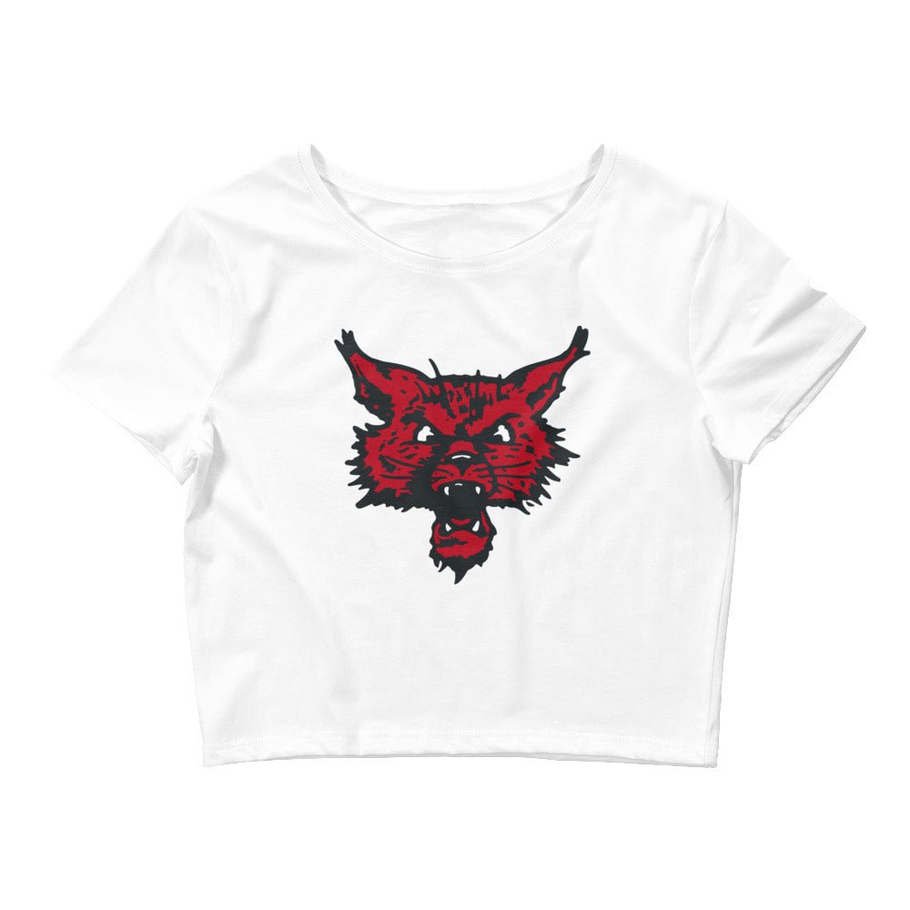 Vintage CWU Crop Top - 1950s Roaring Wildcat Art Crop Top - Rivalry Week