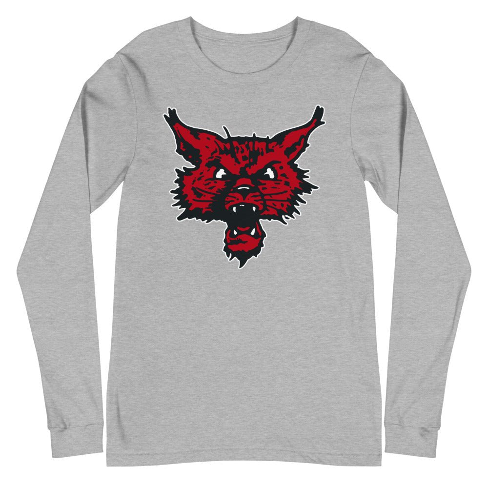 Vintage CWU Long Sleeve Shirt - 1950s Roaring Wildcat Art Long Sleeve Shirt - Rivalry Week