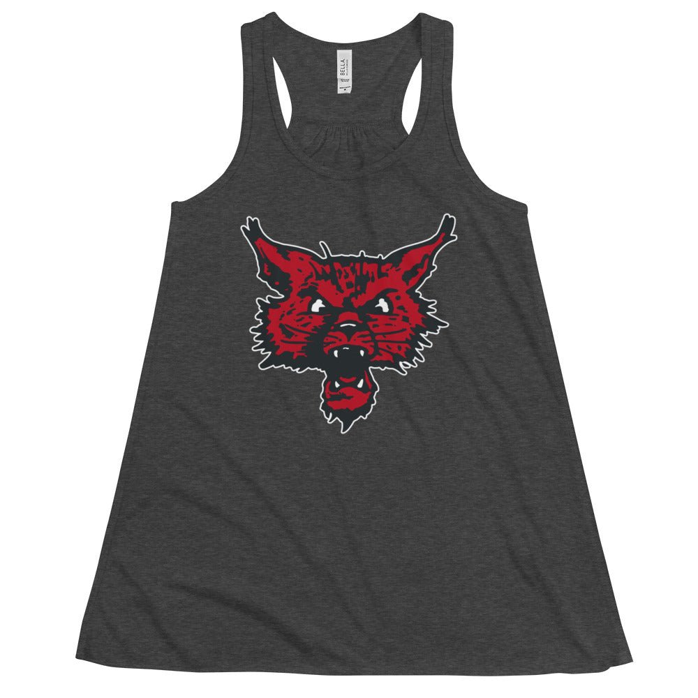 Vintage CWU Women's Flowy Tank Top - 1950s Roaring Wildcat Art W Tank Top - Rivalry Week