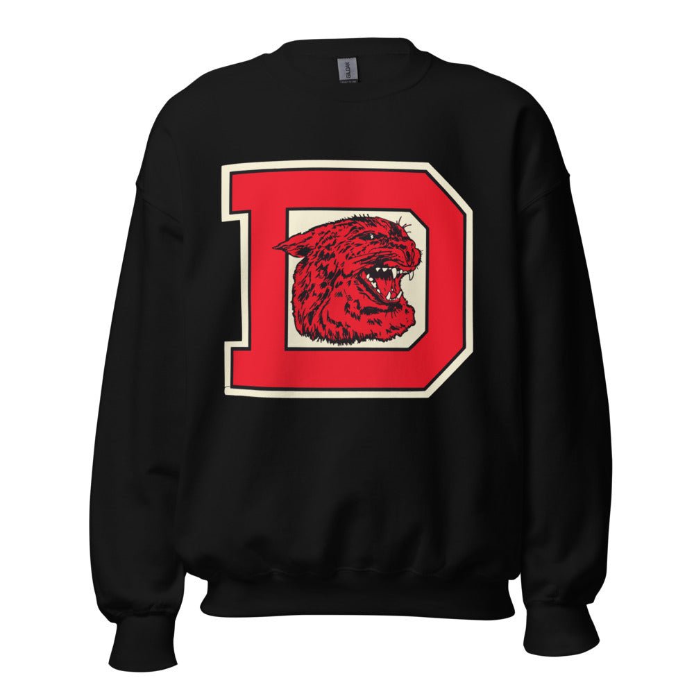 Vintage Davidson Crew Neck Sweatshirt - 1920s The Big D Art Sweatshirt - Rivalry Week