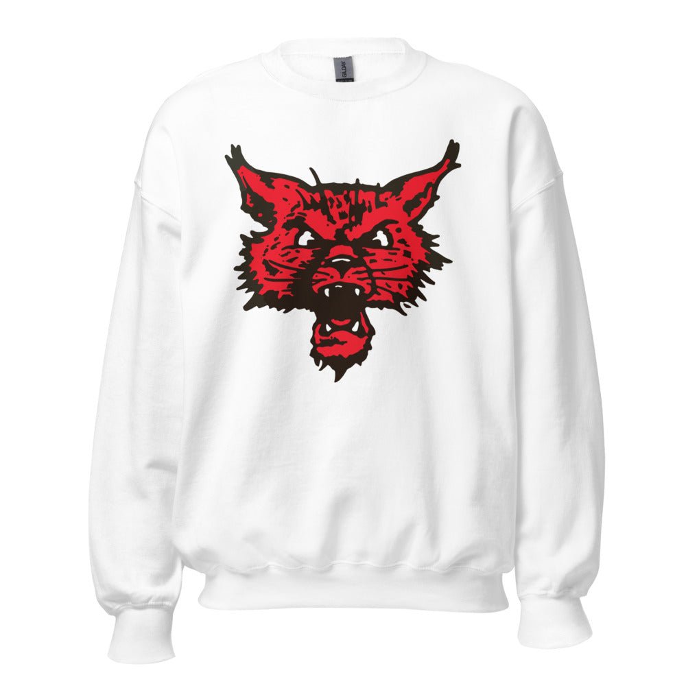 Vintage Davidson Crew Neck Sweatshirt - 1950s Roaring Wildcat Art Sweatshirt - Rivalry Week