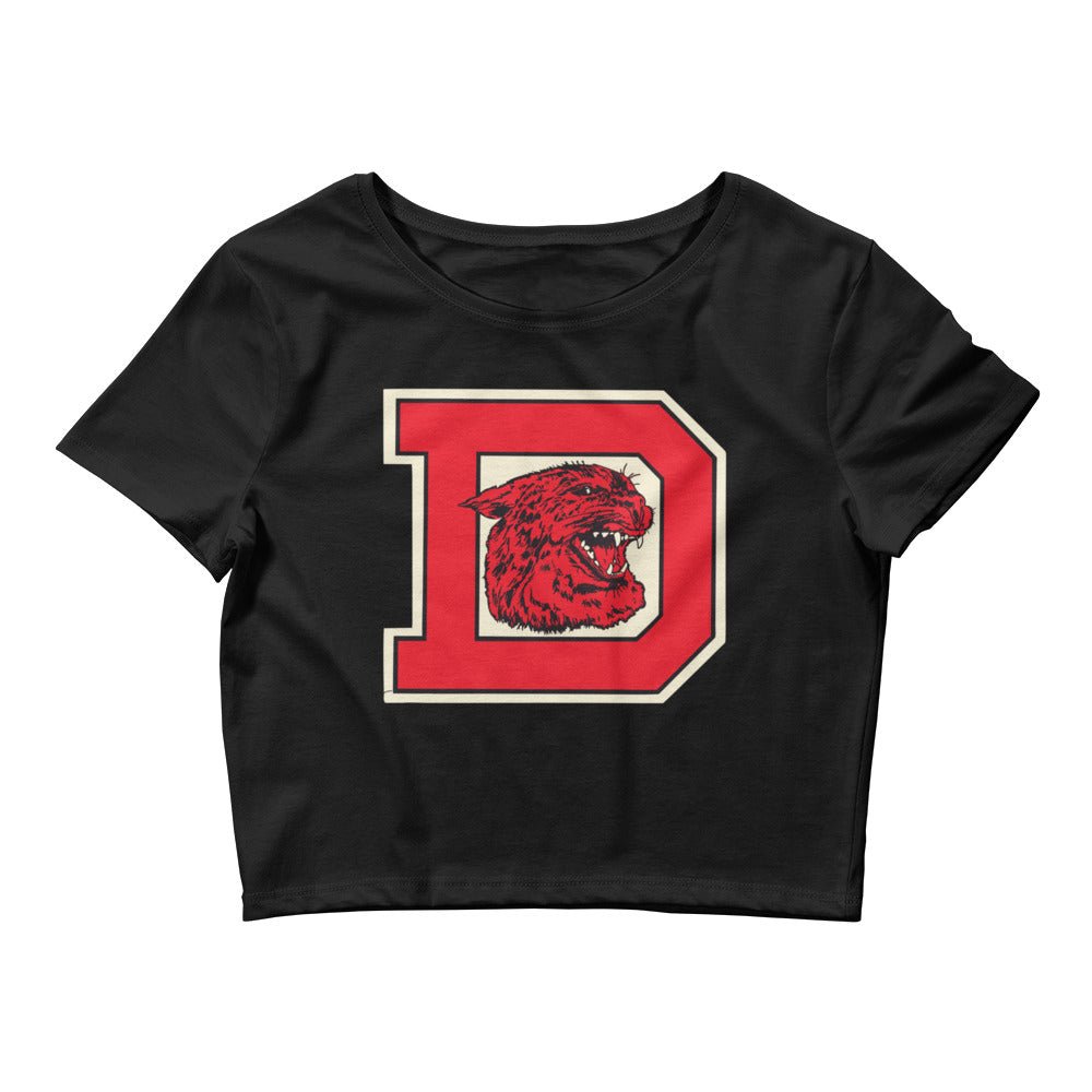 Vintage Davidson Crop Top - 1920s The Big D Art Crop Top - Rivalry Week