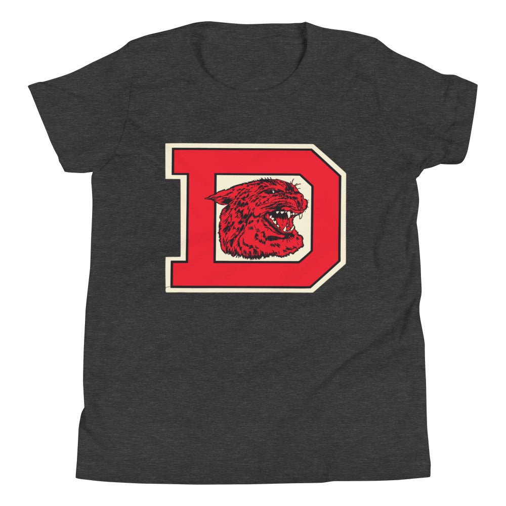 Vintage Davidson Kids Youth Shirt - 1920s The Big D Art Youth Staple Tee - Rivalry Week