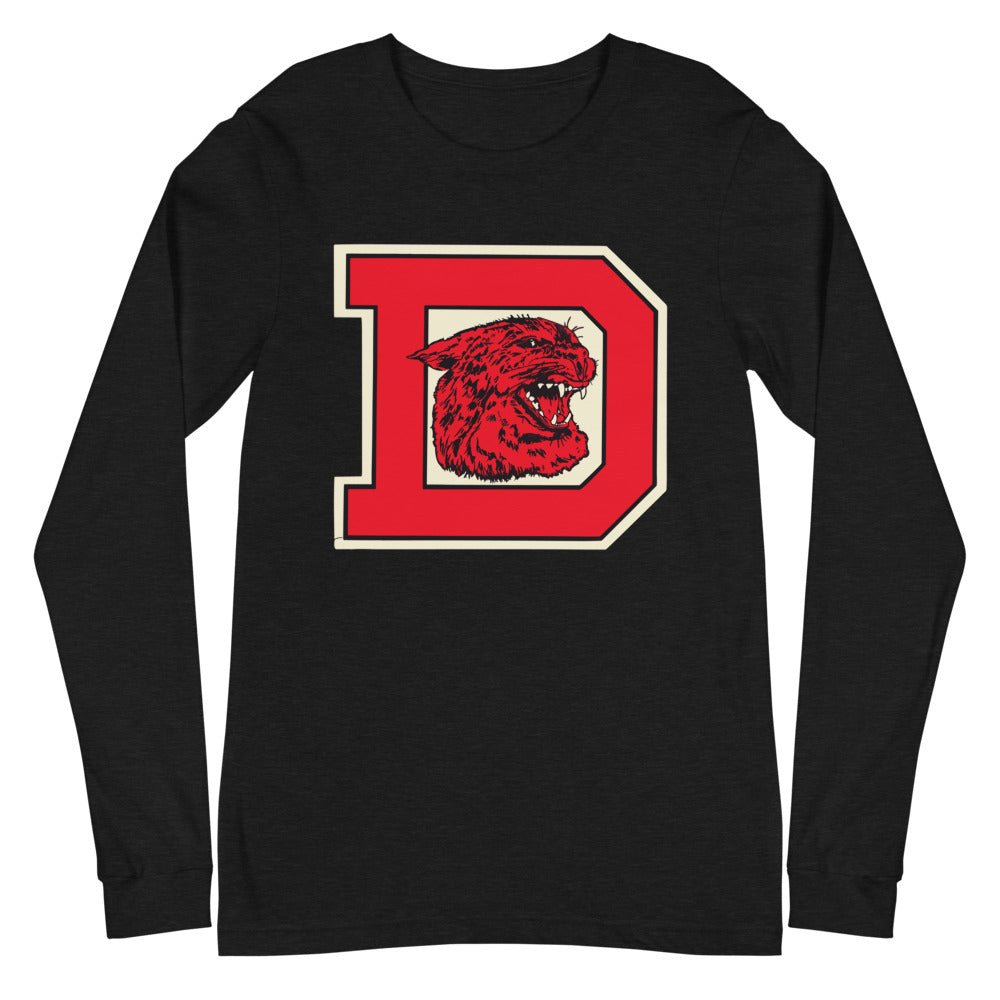 Vintage Davidson Long Sleeve Shirt - 1920s The Big D Art Long Sleeve Shirt - Rivalry Week