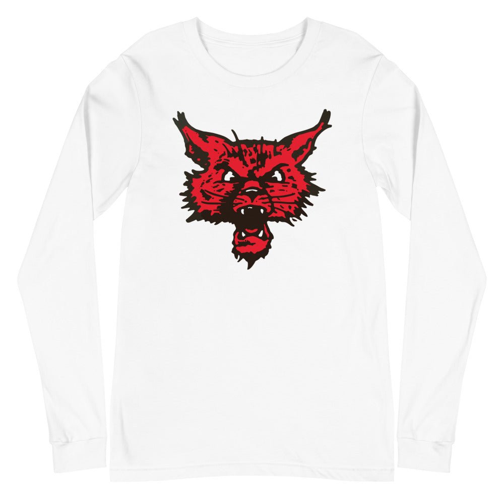 Vintage Davidson Long Sleeve Shirt - 1950s Roaring Wildcat Art Long Sleeve Shirt - Rivalry Week