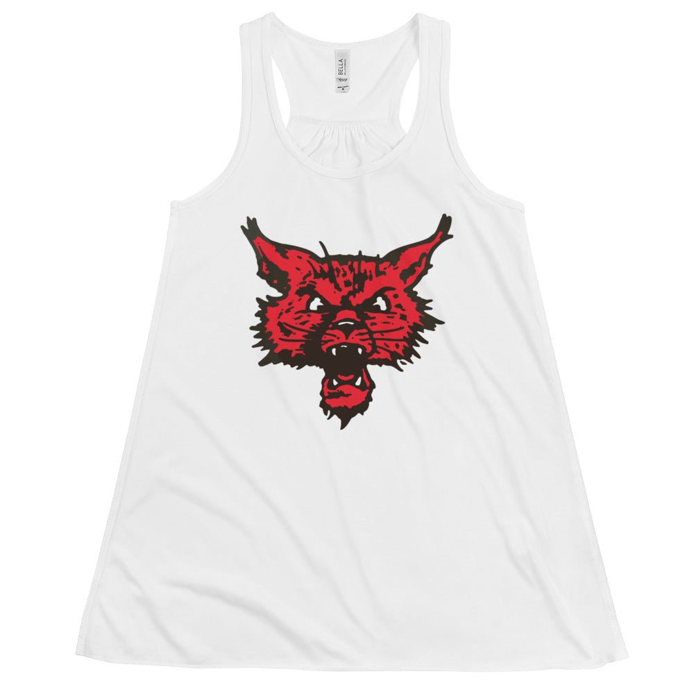 Vintage Davidson Women's Flowy Tank Top - 1950s Roaring Wildcat Art W Tank Top - Rivalry Week