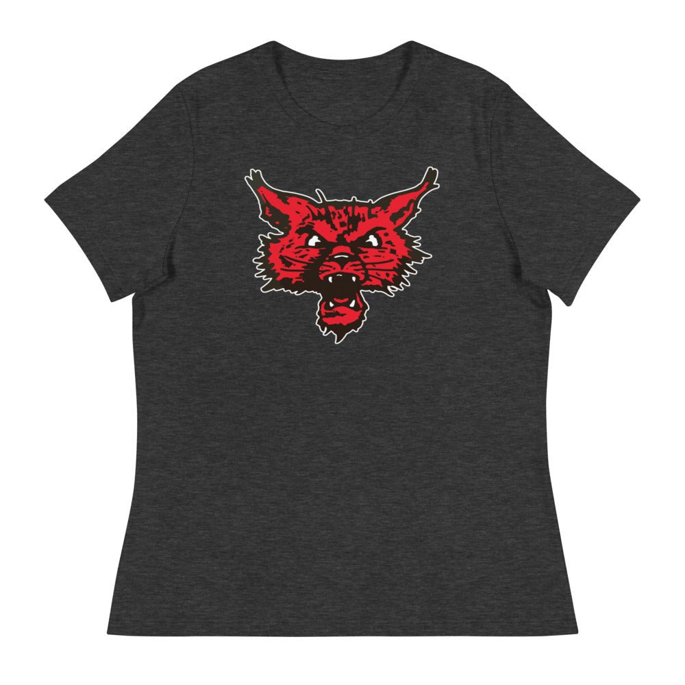 Vintage Davidson Women's Relaxed Shirt - 1950s Roaring Wildcat Art W Relaxed T Shirt - Rivalry Week