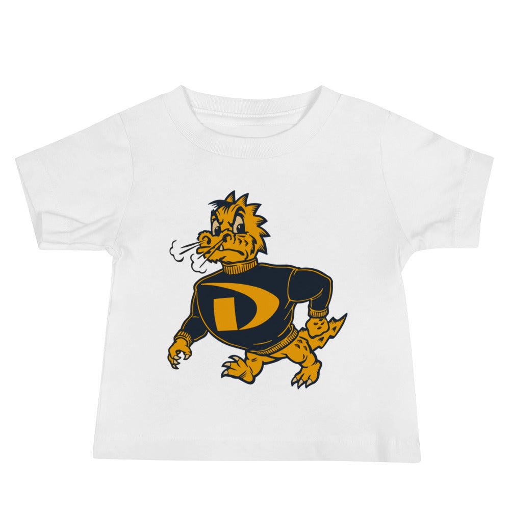 Vintage Drexel Baby T Shirt - 1950s Strutting Dragon Art Baby Staple Tee - Rivalry Week