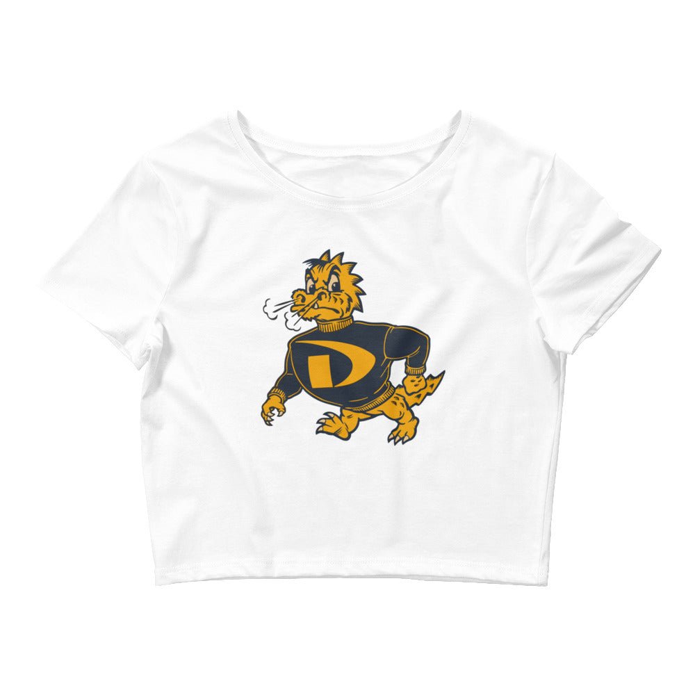 Vintage Drexel Crop Top - 1950s Strutting Dragon Art Crop Top - Rivalry Week