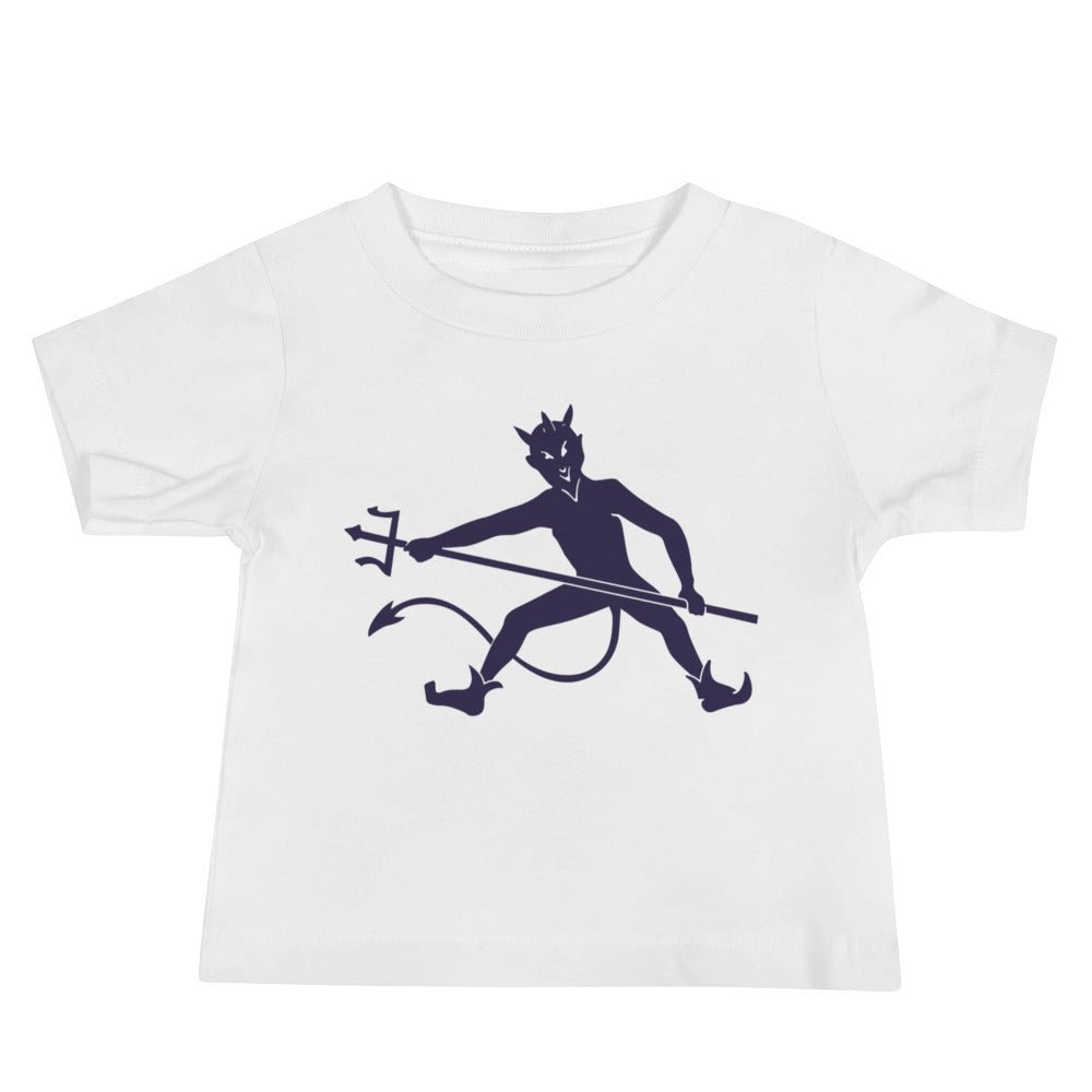 Vintage Duke Blue Devil Baby T Shirt - 1920s Classic Silhouette Art Baby Staple Tee - rivalryweek