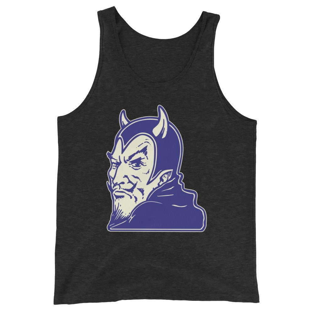 Vintage Duke Blue Devil Men's Tank Top - 1940s Dastardly Devil Art Mens Tank Top - rivalryweek