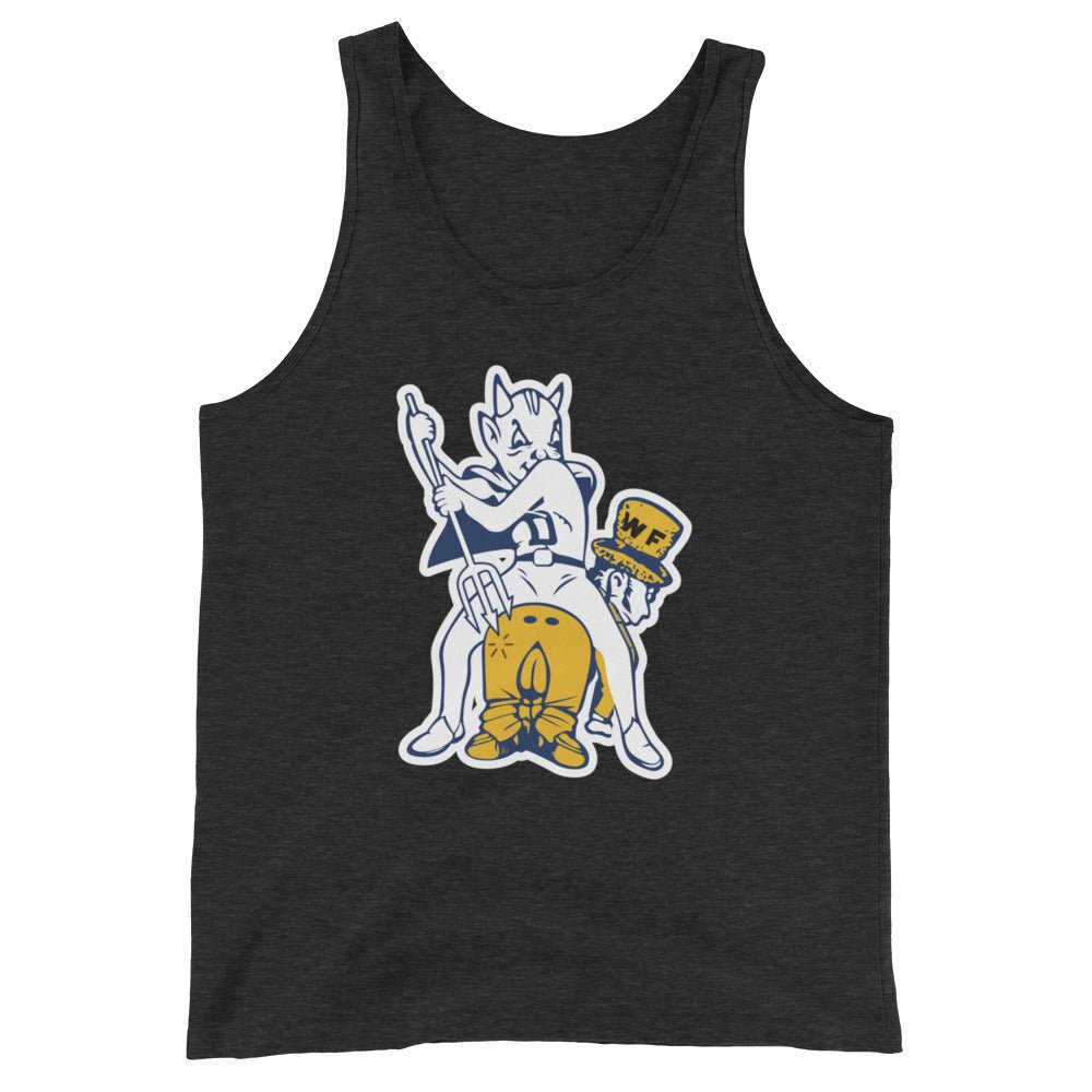 Vintage Duke Blue Devil Rivalry Men's Tank Top - 1940s Duke v Wake Forest Art Mens Tank Top - rivalryweek