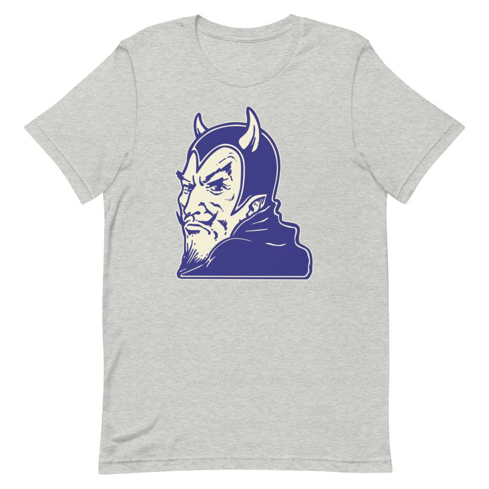 Vintage Duke Blue Devil Shirt - 1940s Dastardly Devil Art Shirt - rivalryweek