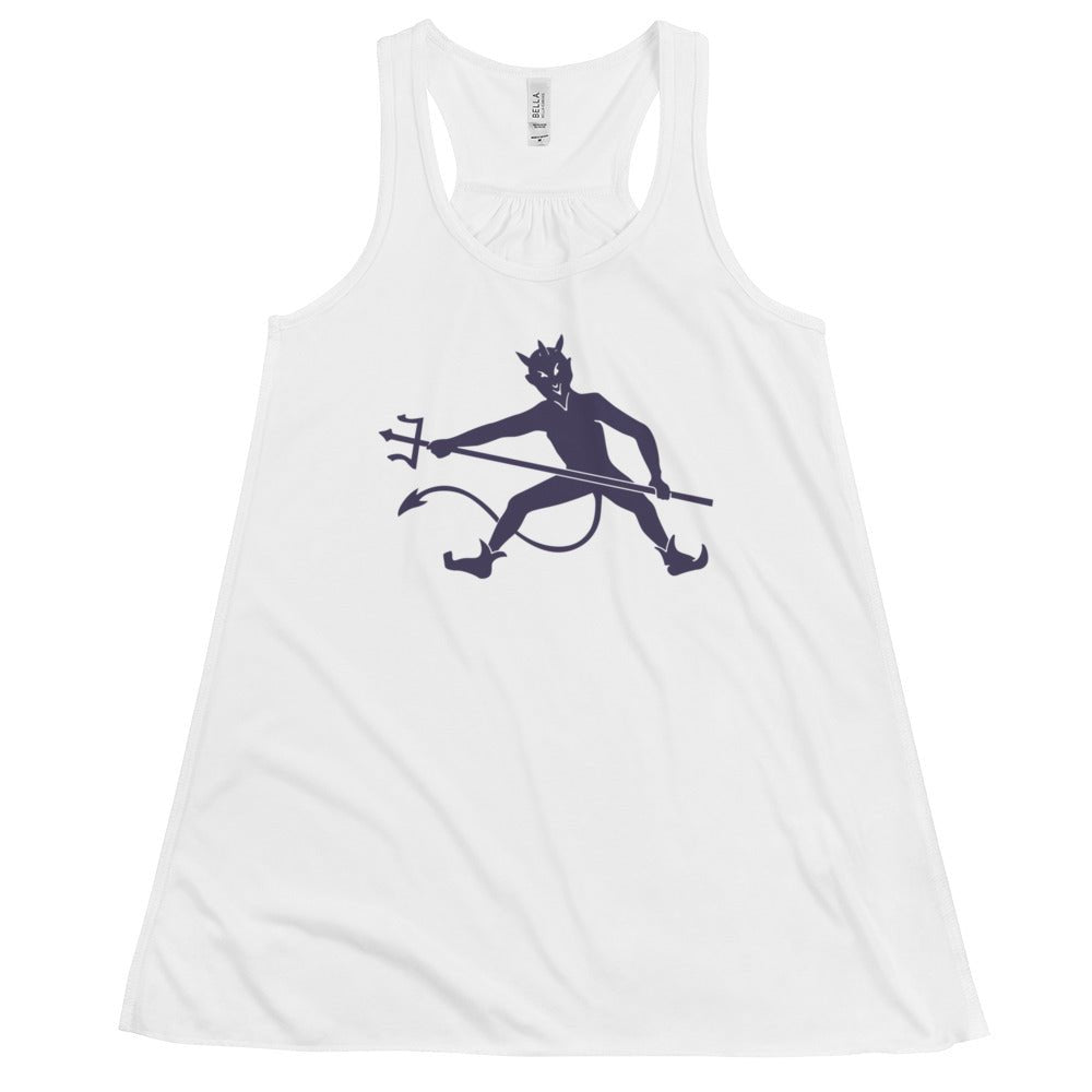 Vintage Duke Blue Devil Women's Flowy Tank Top - 1920s Classic Silhouette Art W Tank Top - rivalryweek