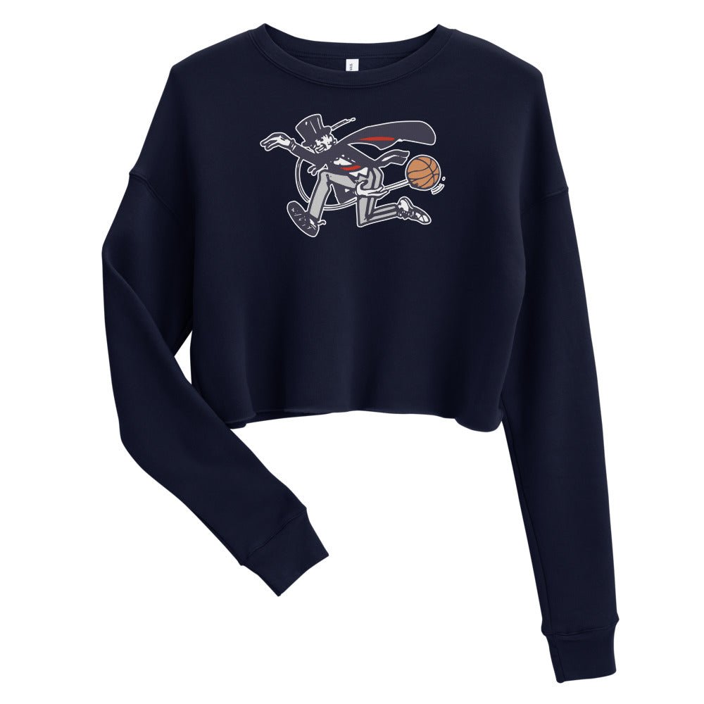 Vintage Duquesne Women's Cropped Sweatshirt - 1940s Dealing Dukes Art Cropped Sweatshirt - Rivalry Week