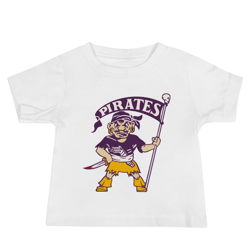 Vintage East Carolina Baby T Shirt - 1950s Pirates Mascot Art Baby Staple Tee - Rivalry Week