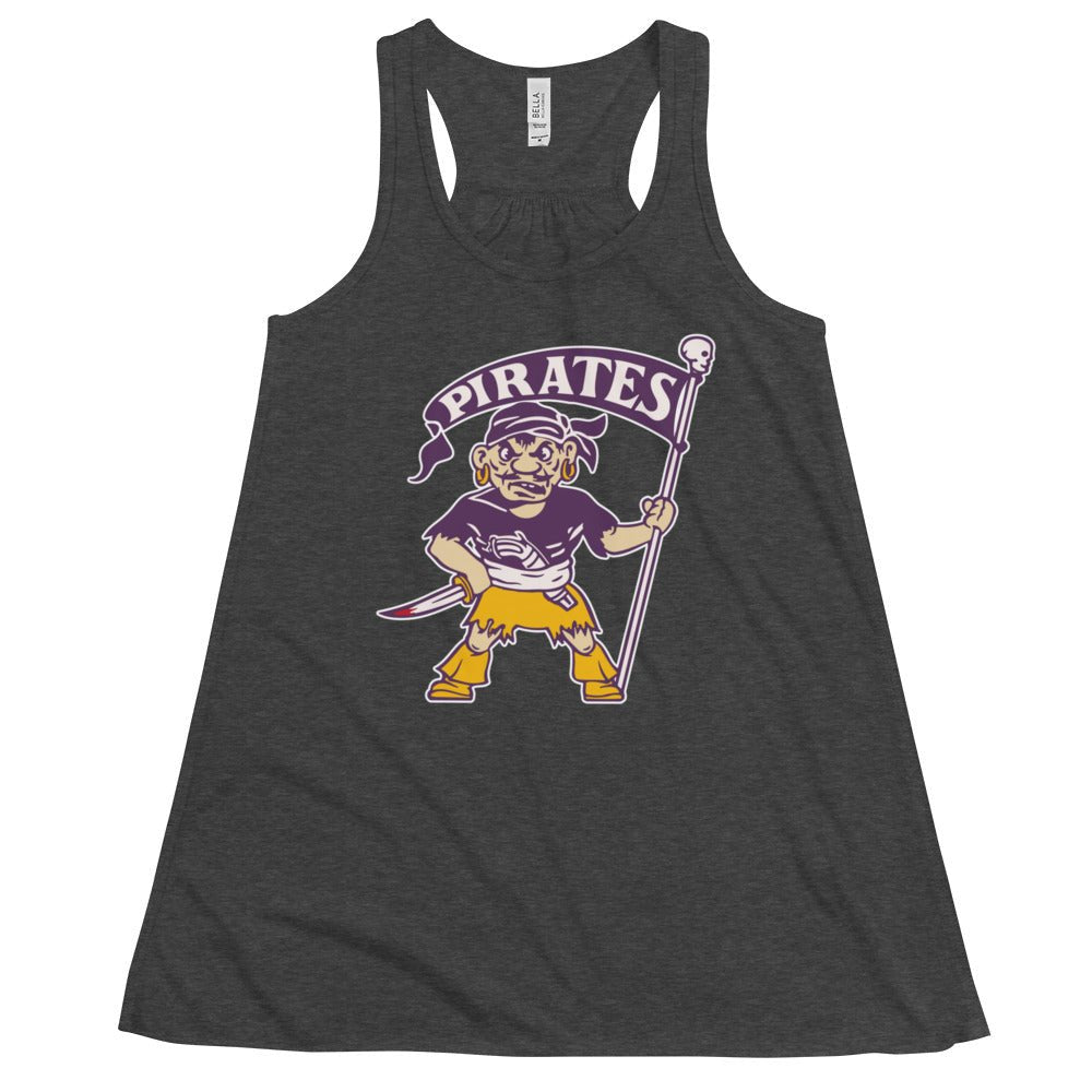 Vintage East Carolina Women's Flowy Tank Top - 1950s Pirates Mascot Art W Tank Top - Rivalry Week