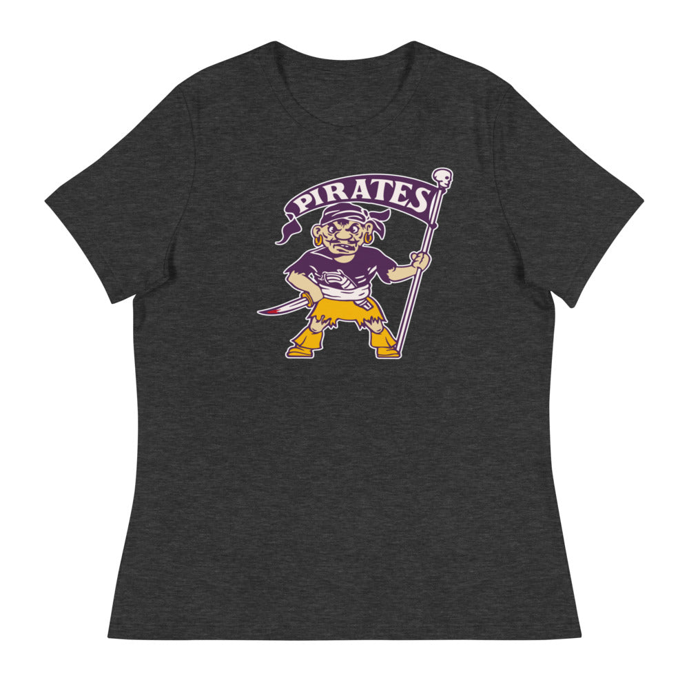 Vintage East Carolina Women's Relaxed Shirt - 1950s Pirates Mascot Art W Relaxed T Shirt - Rivalry Week