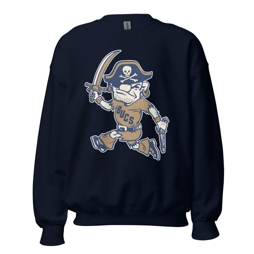 Vintage ETSU Mascot Crew Neck Sweatshirt - 1950s Bouncing Bucs Art Sweatshirt - Rivalry Week