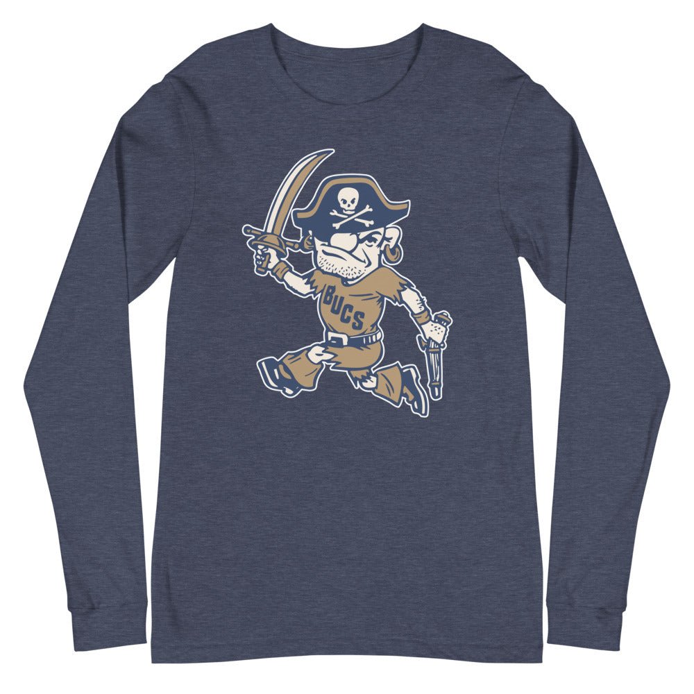 Vintage ETSU Mascot Long Sleeve Shirt - 1950s Bouncing Bucs Art Long Sleeve Shirt - Rivalry Week