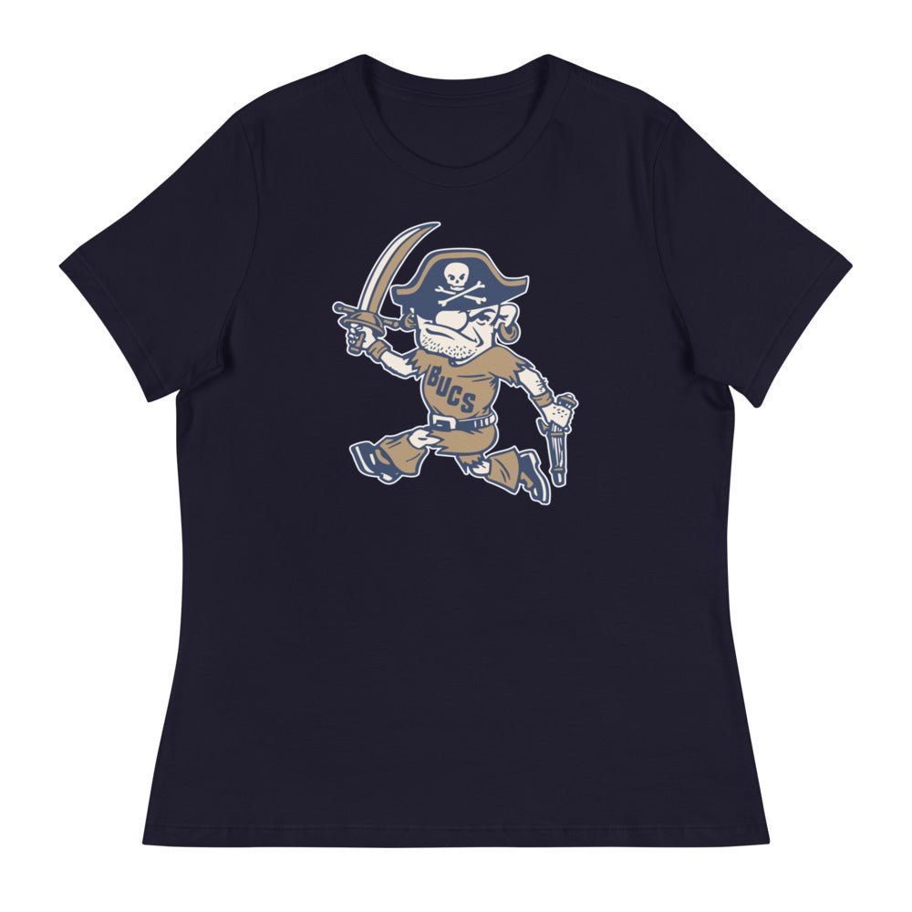 Vintage ETSU Mascot Women's Relaxed Shirt - 1950s Bouncing Bucs Art W Relaxed T Shirt - Rivalry Week