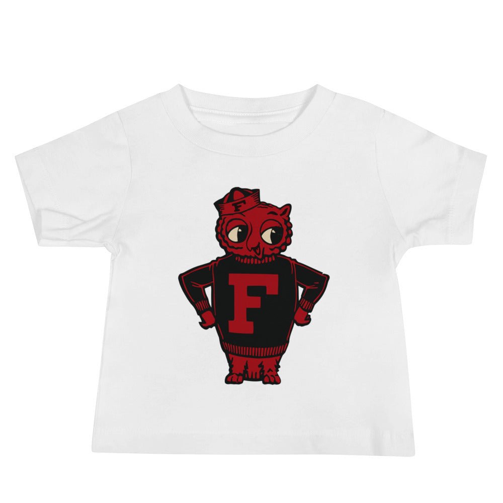 Vintage Foothill College Baby T Shirt - 1950 Varsity Owl Mascot Art Baby Staple Tee - rivalryweek