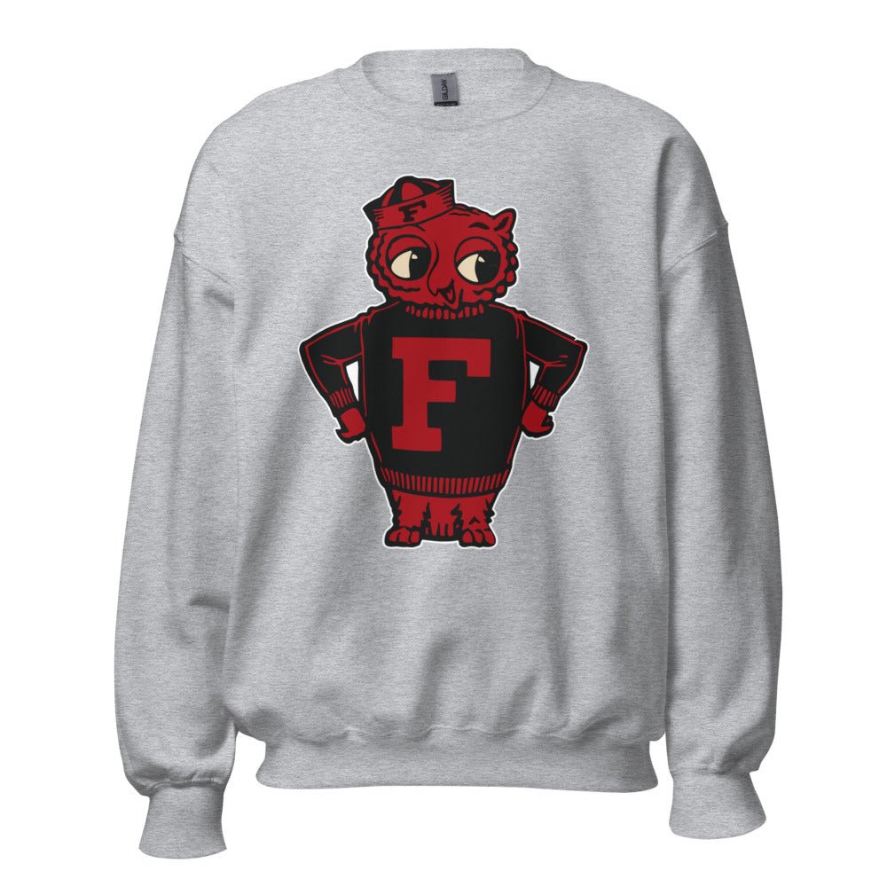 Vintage Foothill College Crew Neck Sweatshirt - 1950 Varsity Owl Mascot Art Sweatshirt - rivalryweek