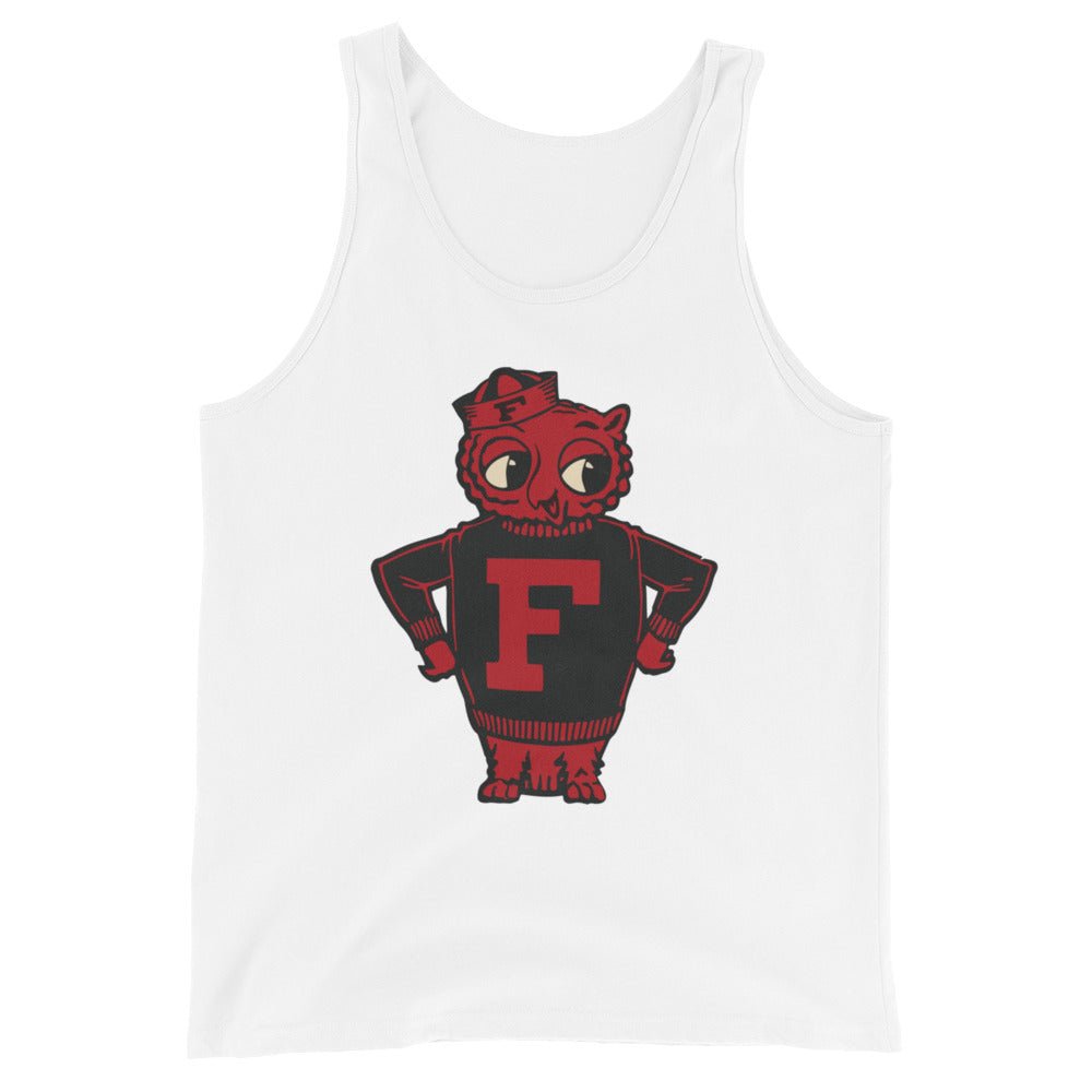 Vintage Foothill College Men's Tank Top - 1950 Varsity Owl Mascot Art Mens Tank Top - rivalryweek